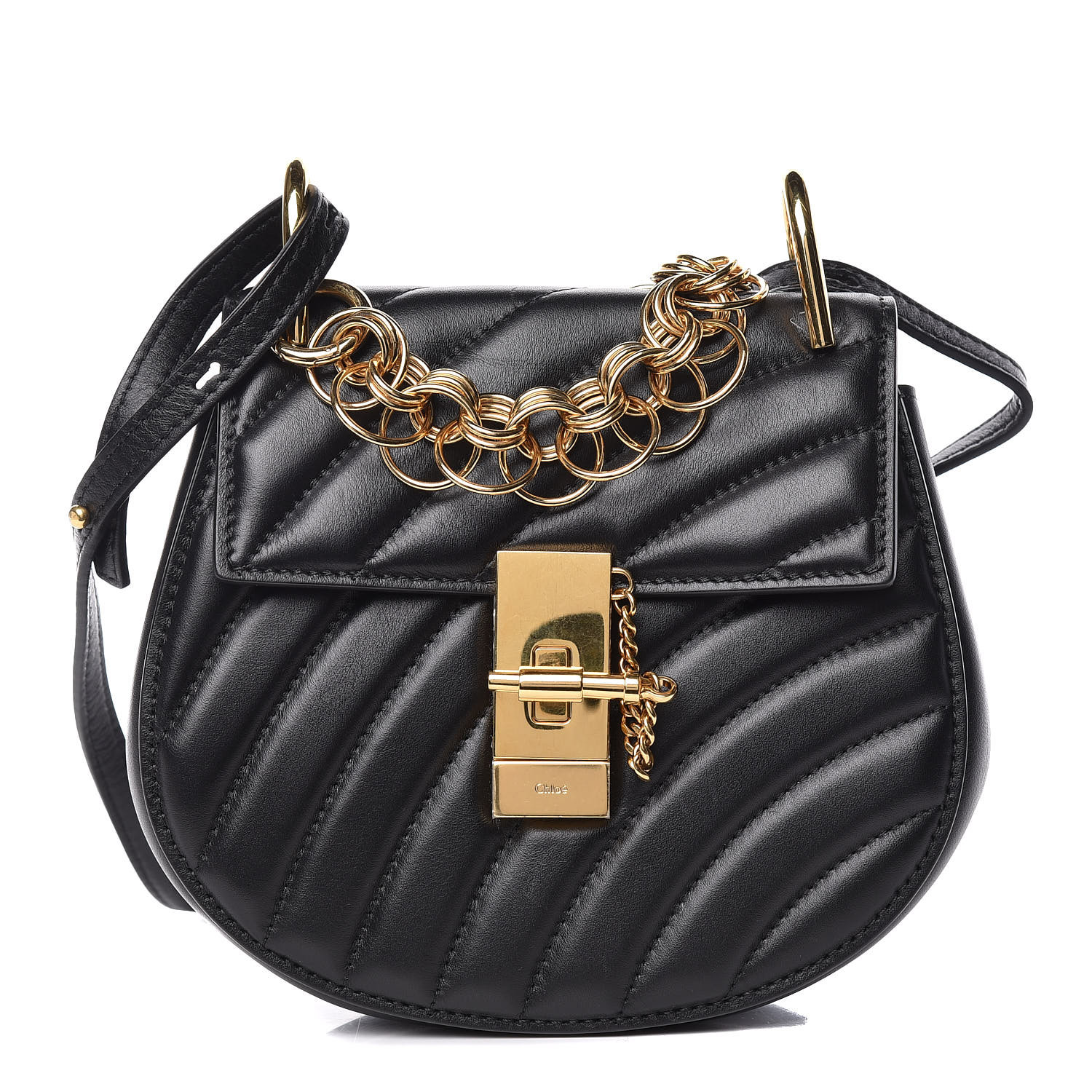 chloe quilted mini drew