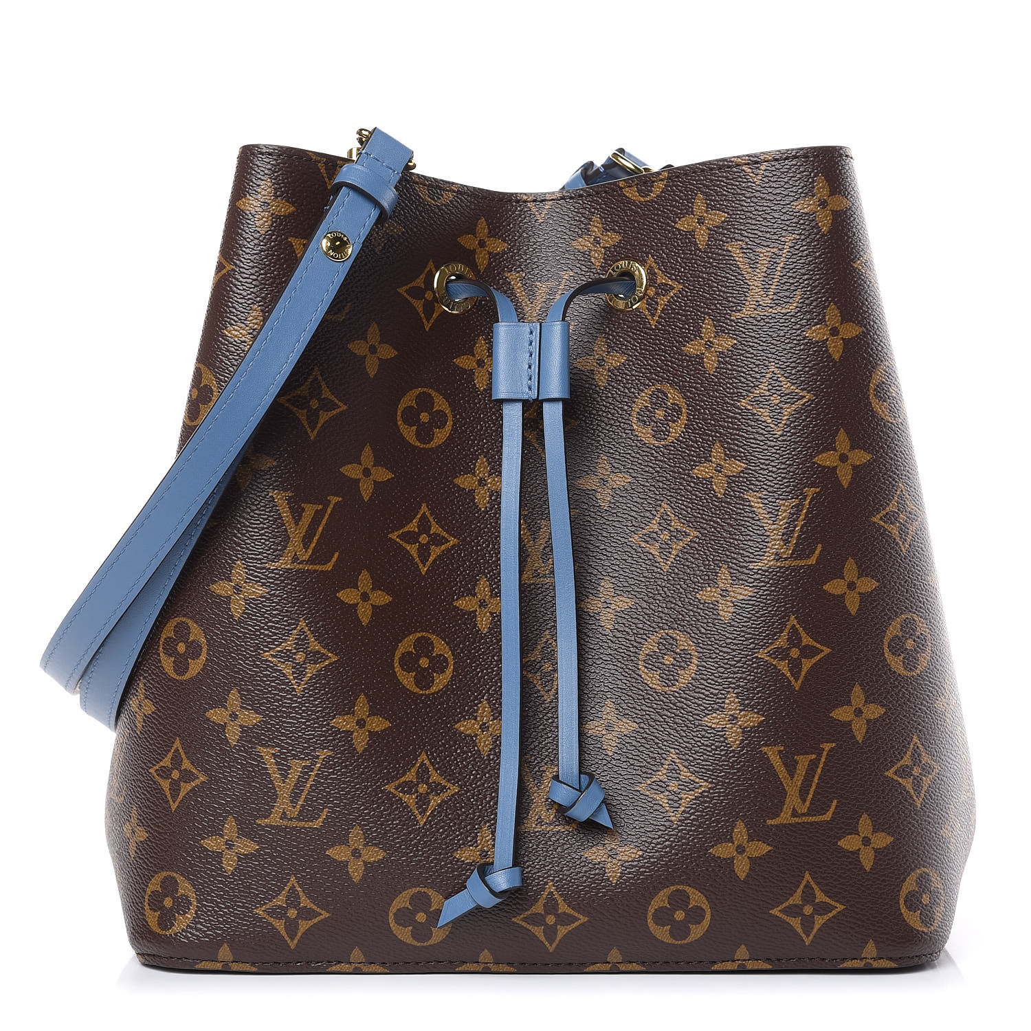 louis vuitton blue bucket bag