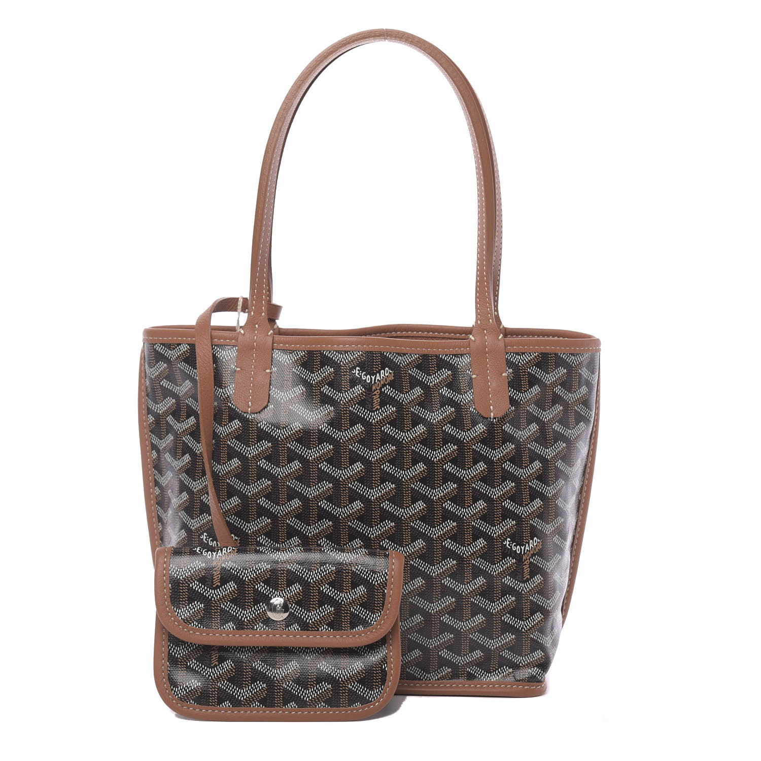 GOYARD Goyardine Reversible Mini Anjou Black Gold 624560 | FASHIONPHILE