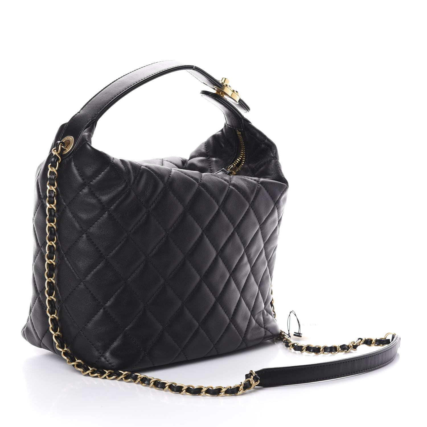 chanel black hobo