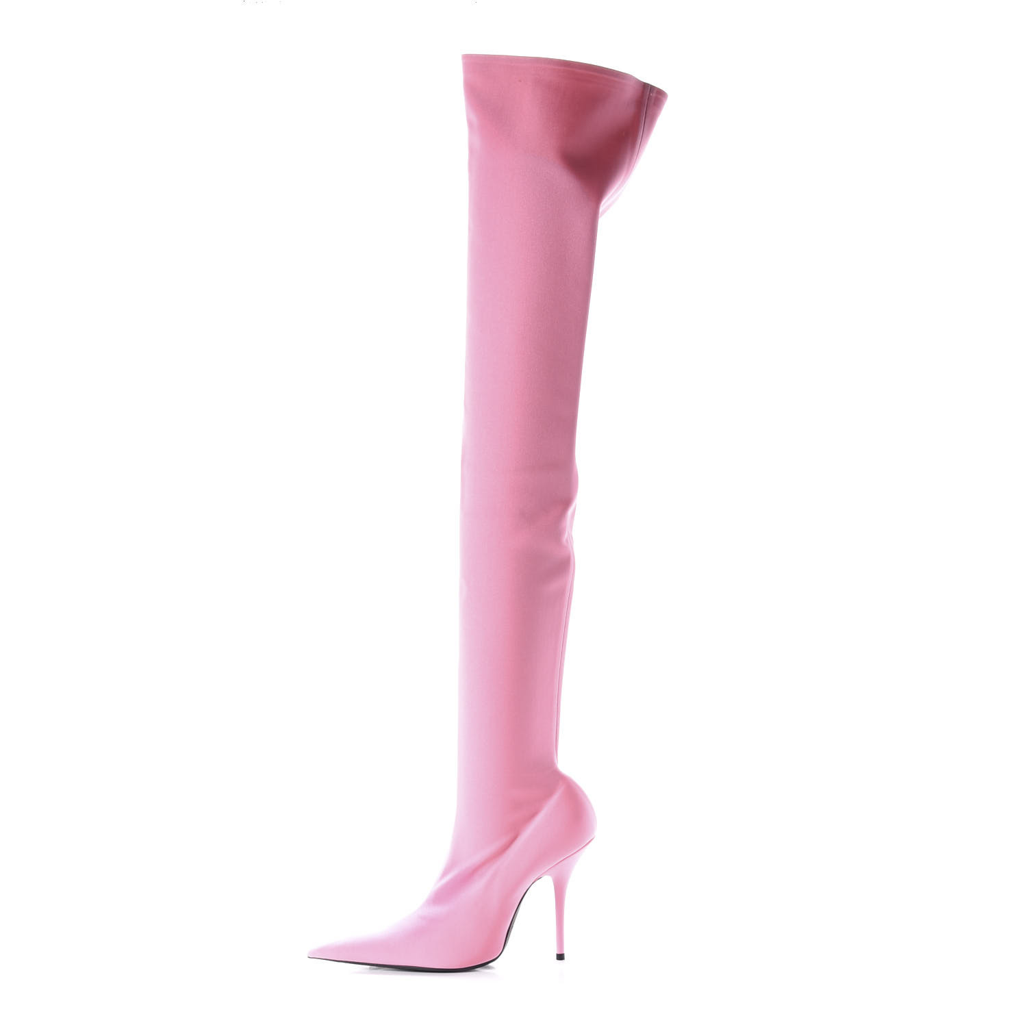 balenciaga pink thigh high boots