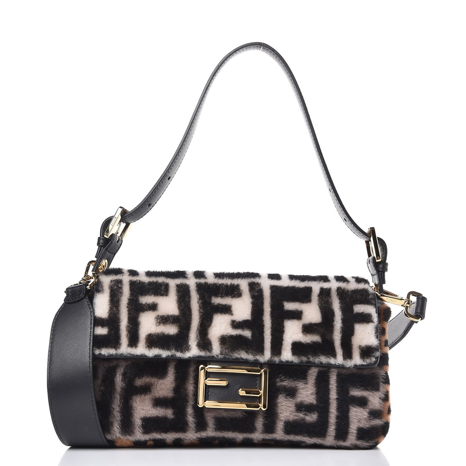 fendi shearling baguette