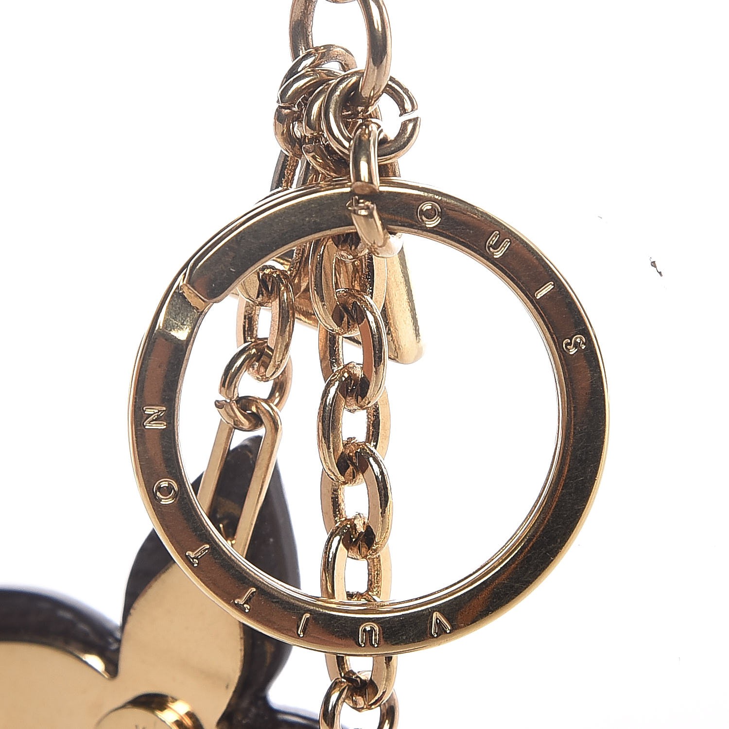 LOUIS VUITTON X SUPREME Dice Key Chain Bag Charm Brown 321894