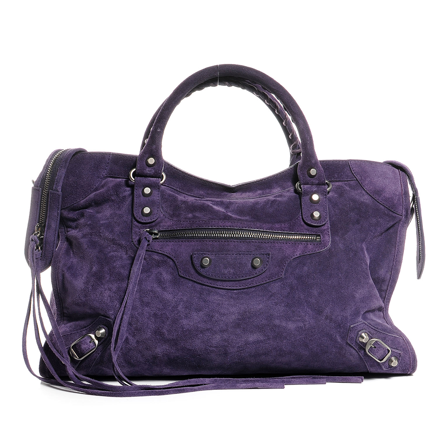 BALENCIAGA Baby Daim Calf Suede City Purple 57814