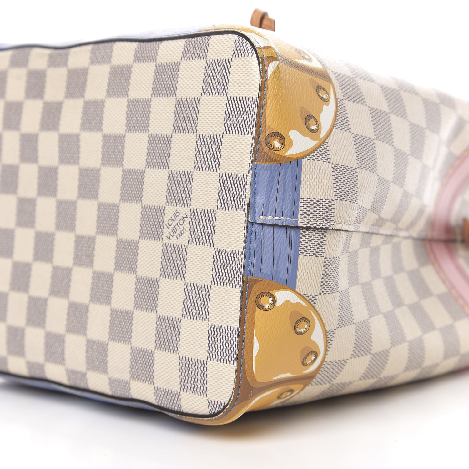New IN BOX Louis Vuitton SUMMER TRUNKS NEO NOE Damier Azur Handbag