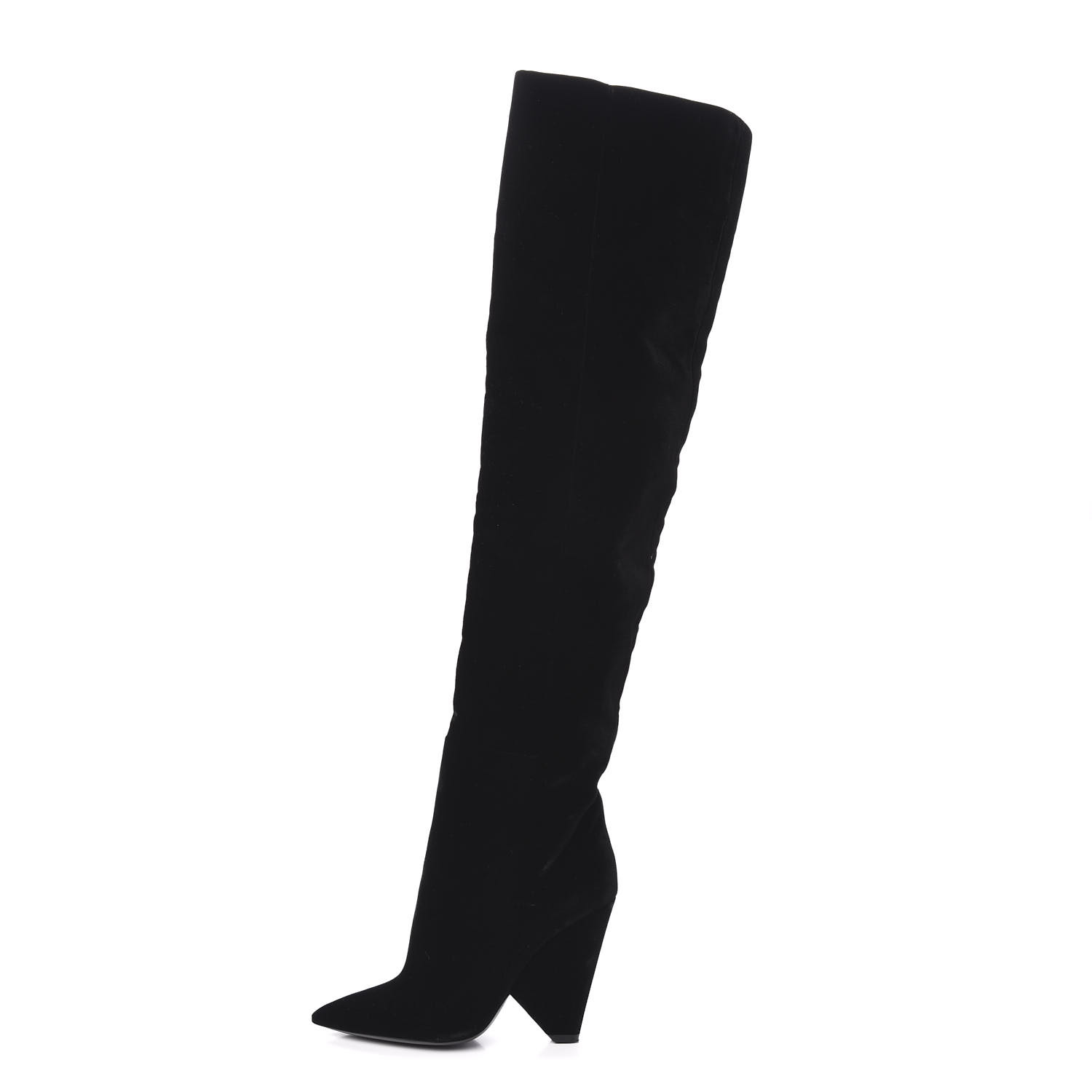 saint laurent thigh high boots