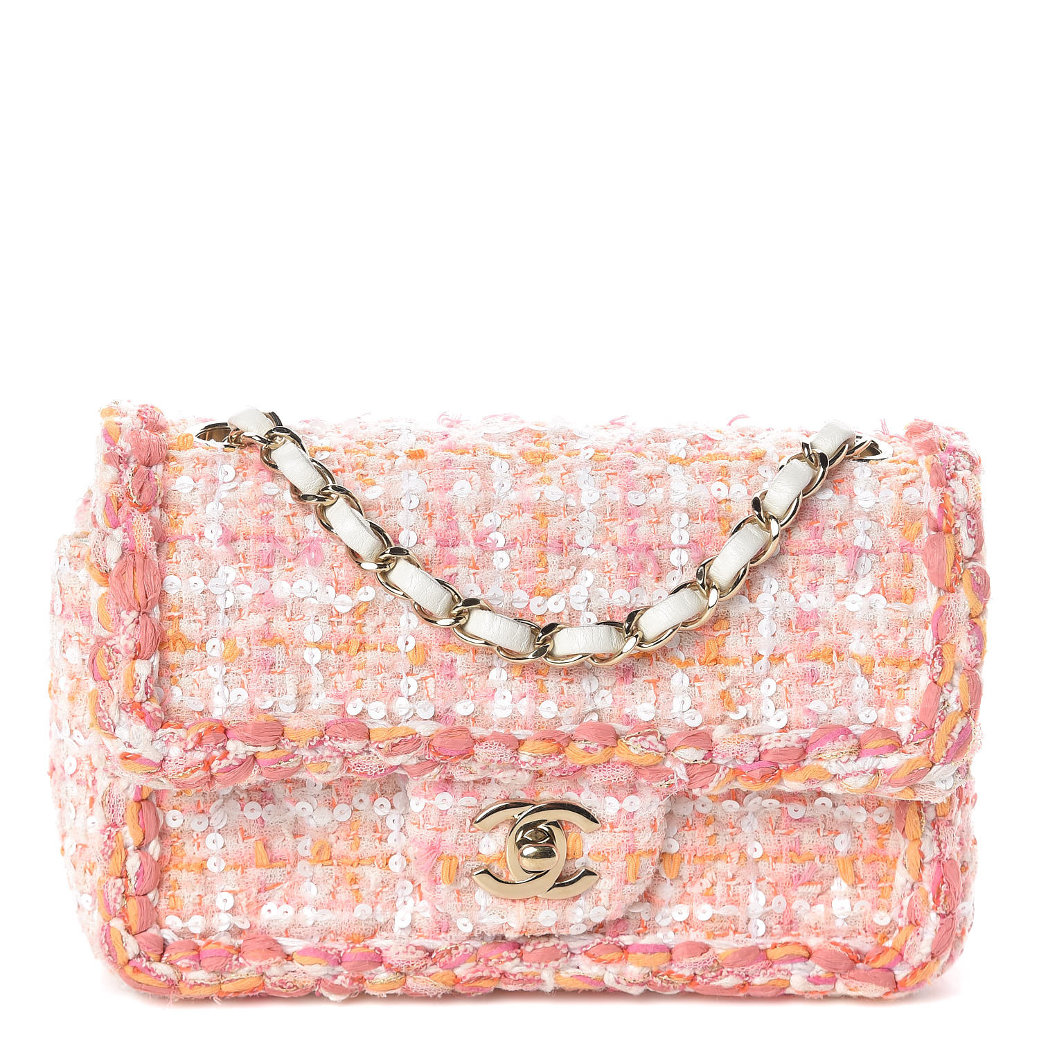 chanel tweed mini flap bag