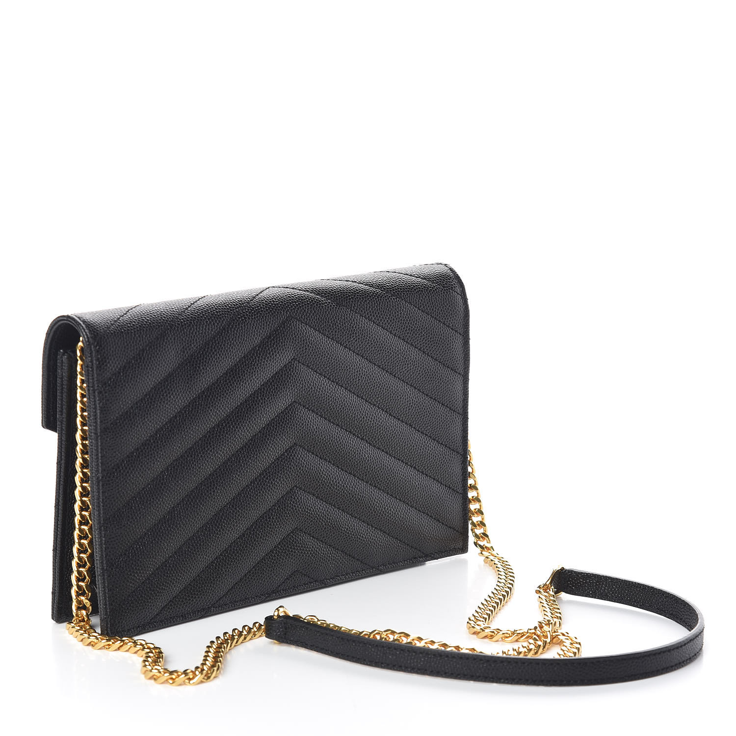 saint laurent grain de poudre envelope wallet on a chain