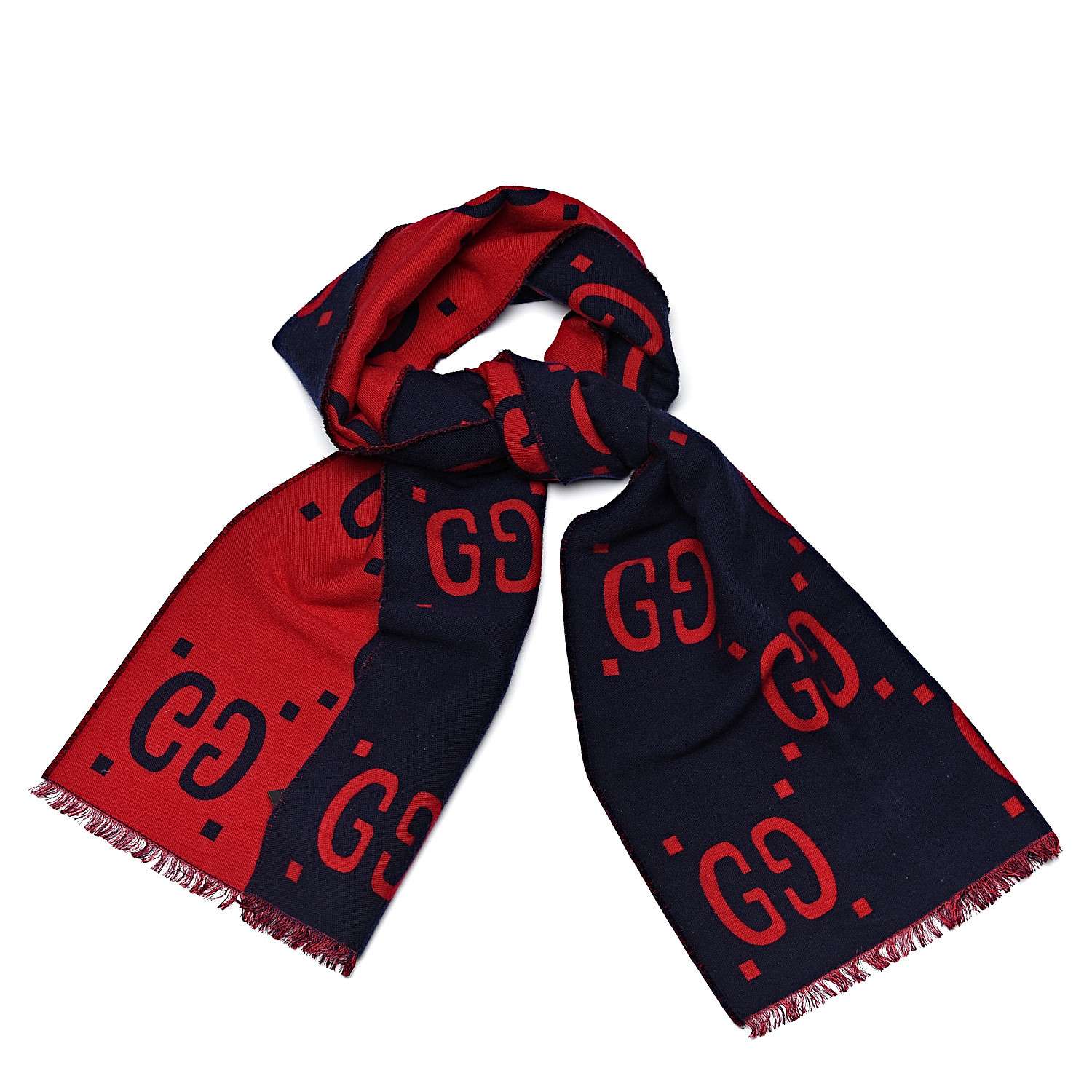 navy red scarf