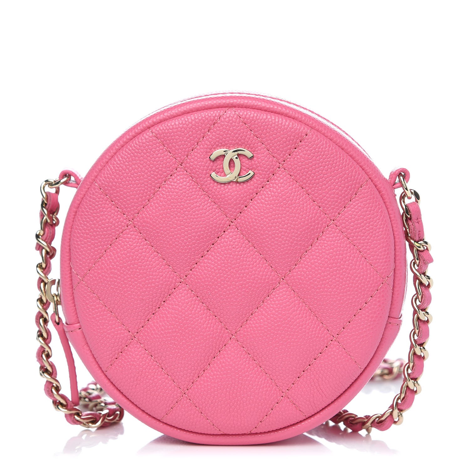 Chanel pink round discount bag