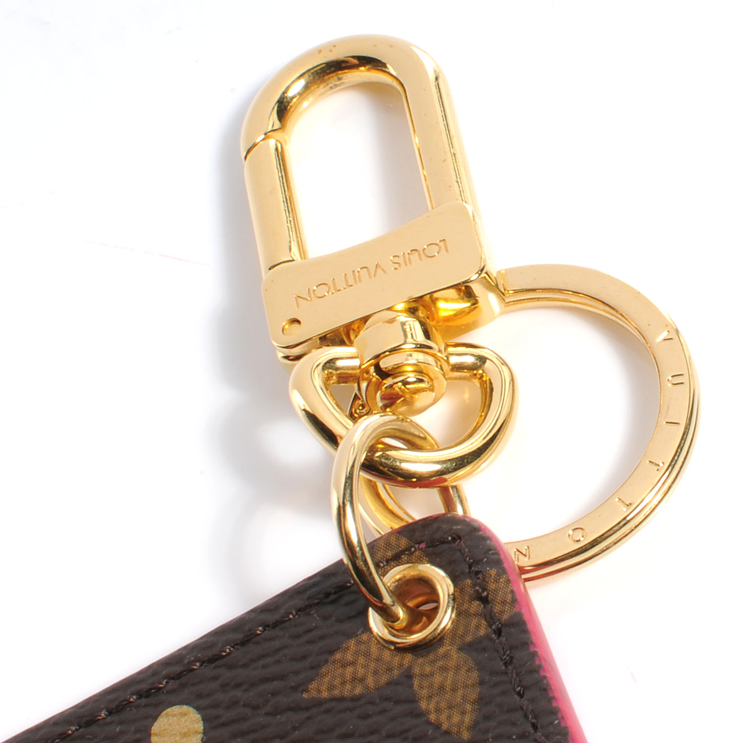 LOUIS VUITTON Monogram Illustre Carousel Bag Charm Key Ring Pink 57643