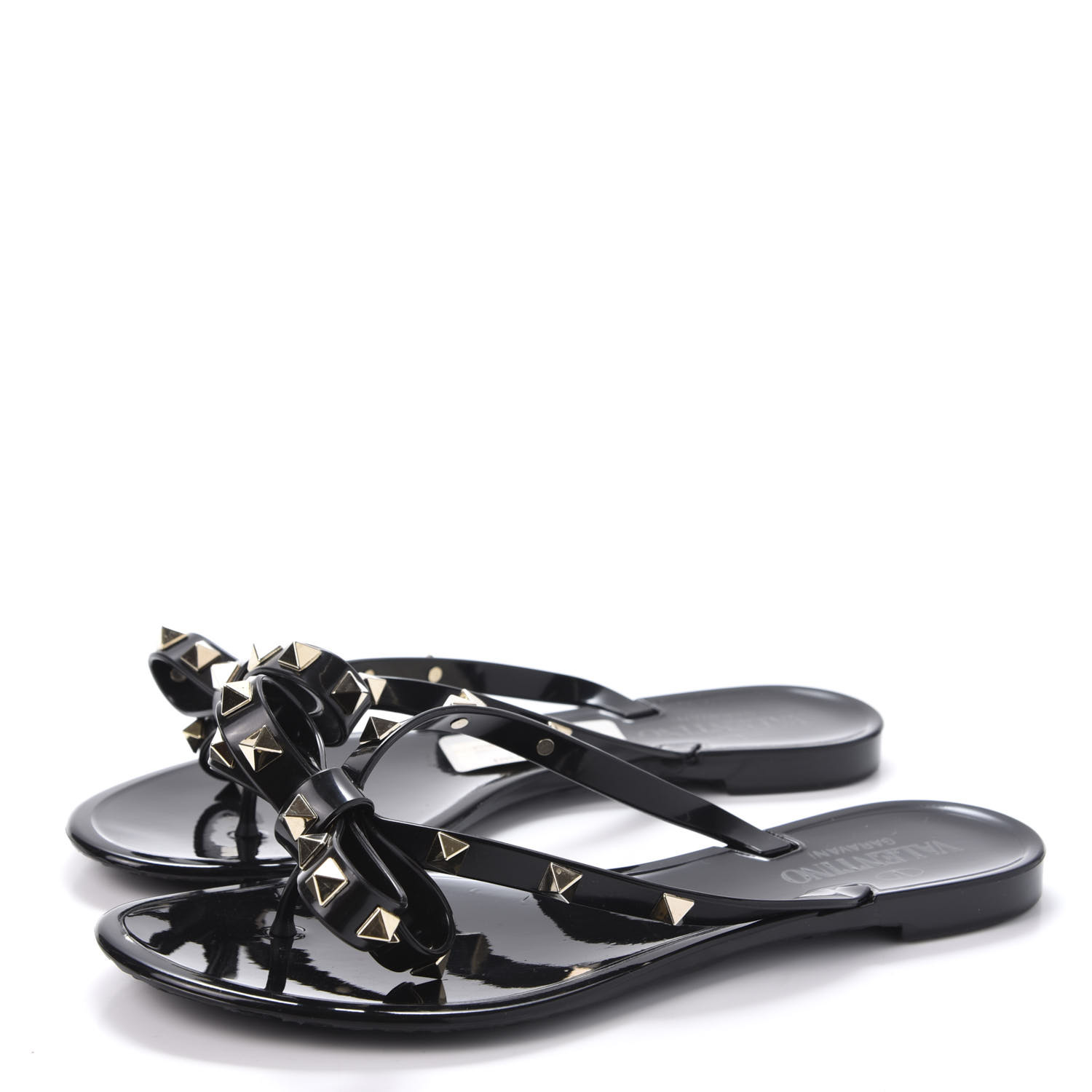 valentino jelly sandals black