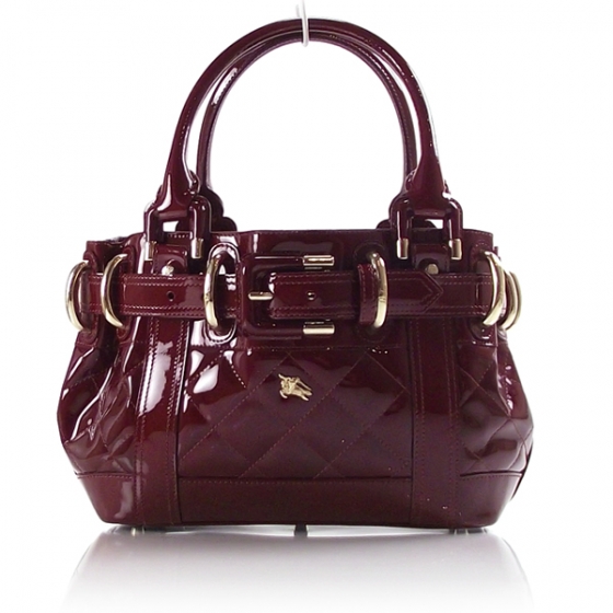 Burberry patent best sale leather bag