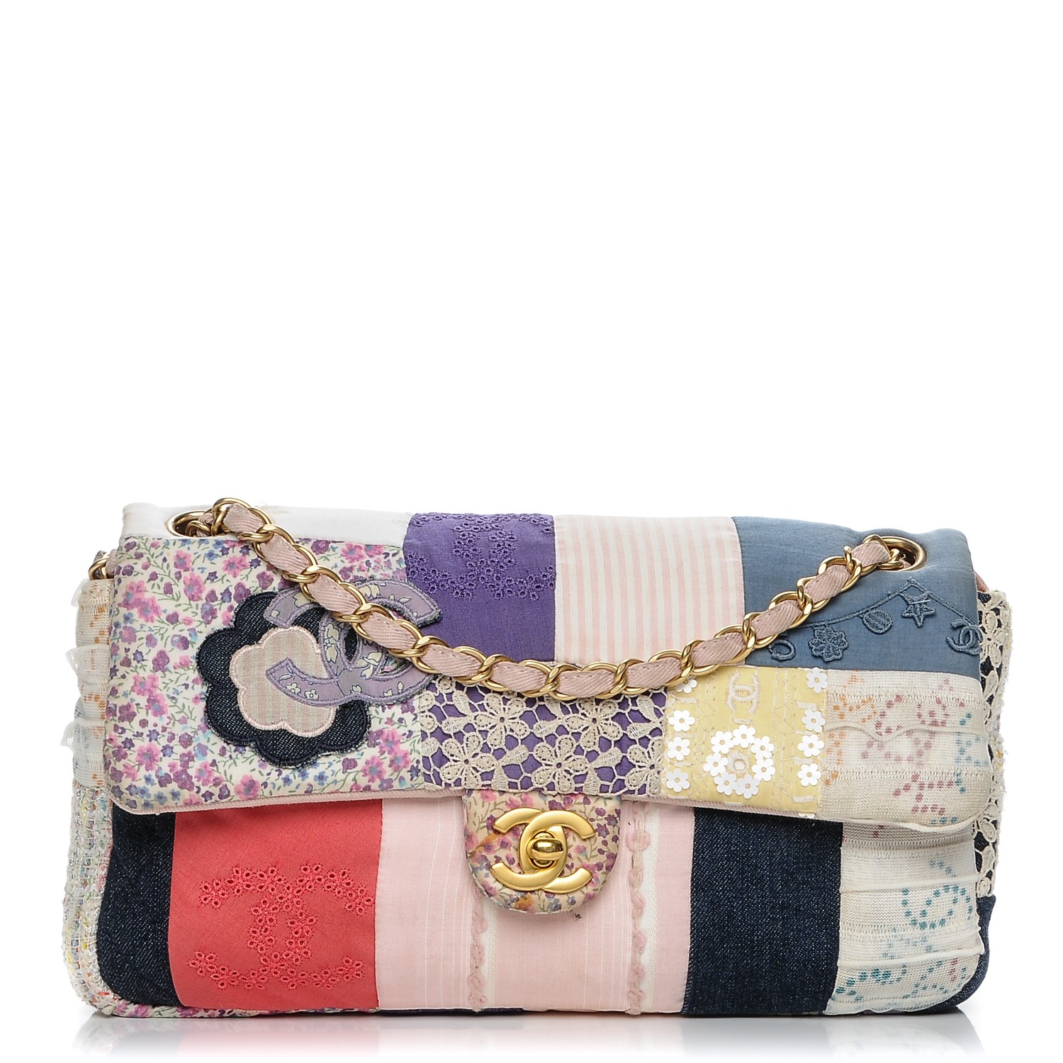 chanel fabric flap bag