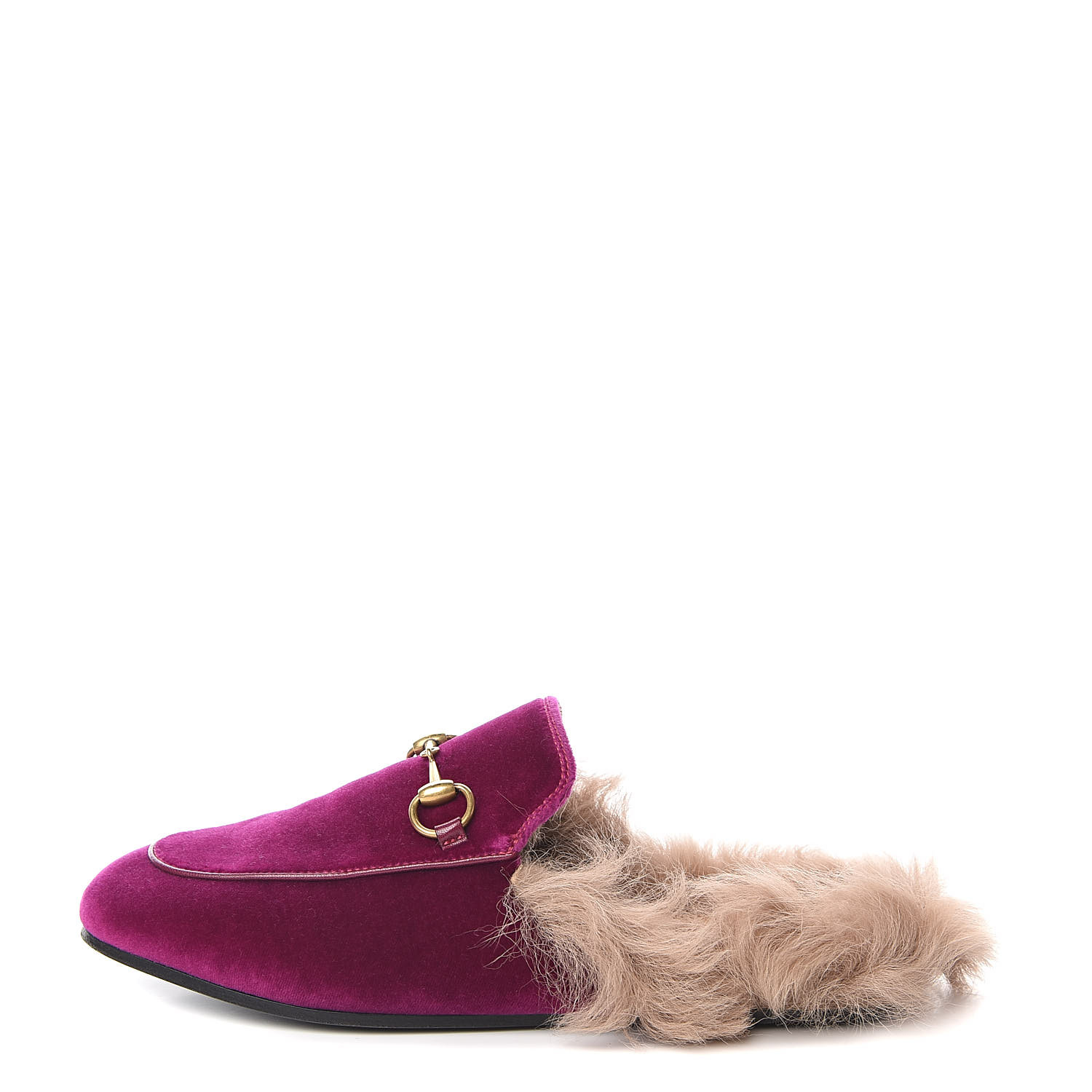 gucci pink fur slippers