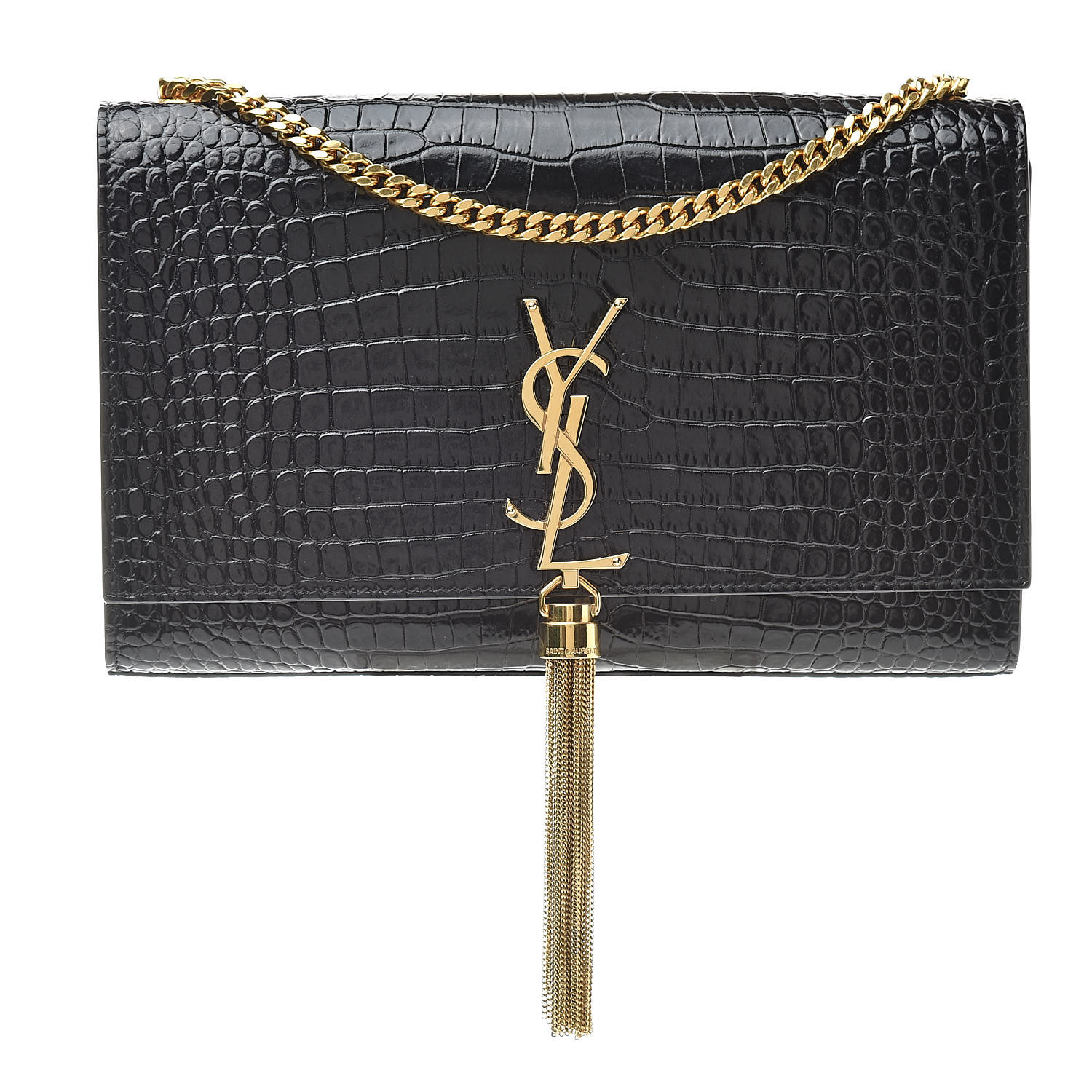 kate monogram ysl small tassel shoulder bag with golden hardware