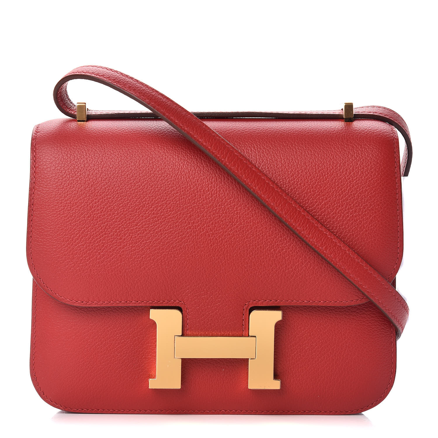 HERMES Evercolor Constance 18 Rouge Piment 446496