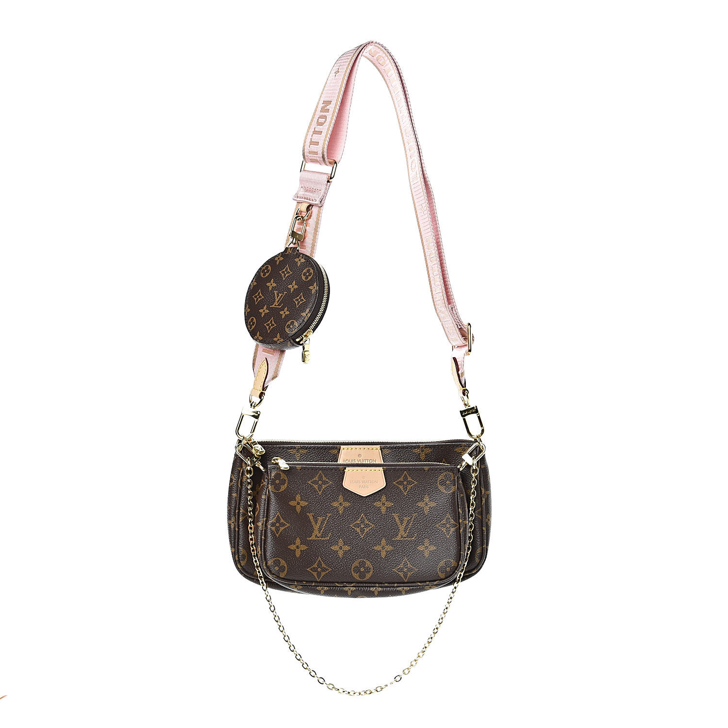 Louis Vuitton Monogram Multi Pochette Accessories Rose Clair 443644 1950