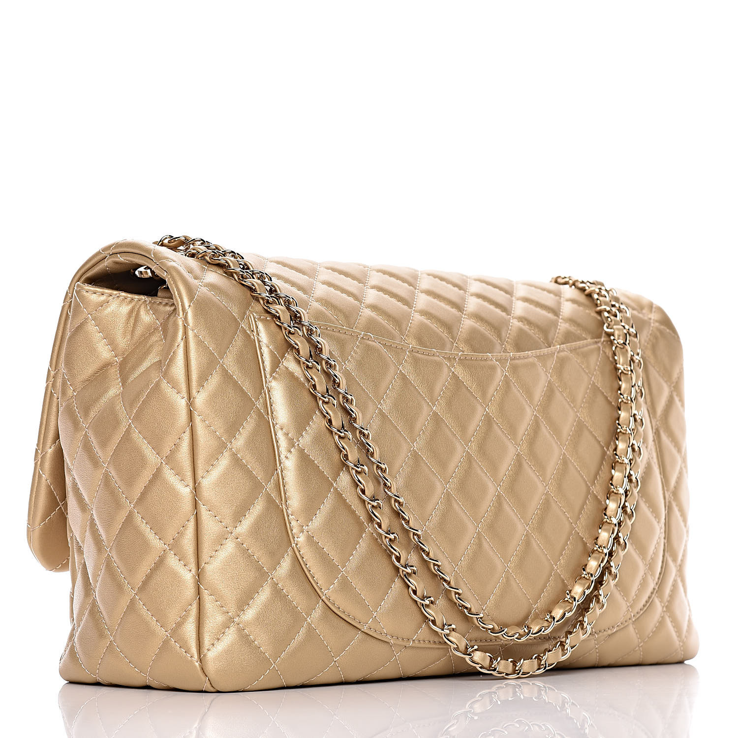 gold chanel clutch bag