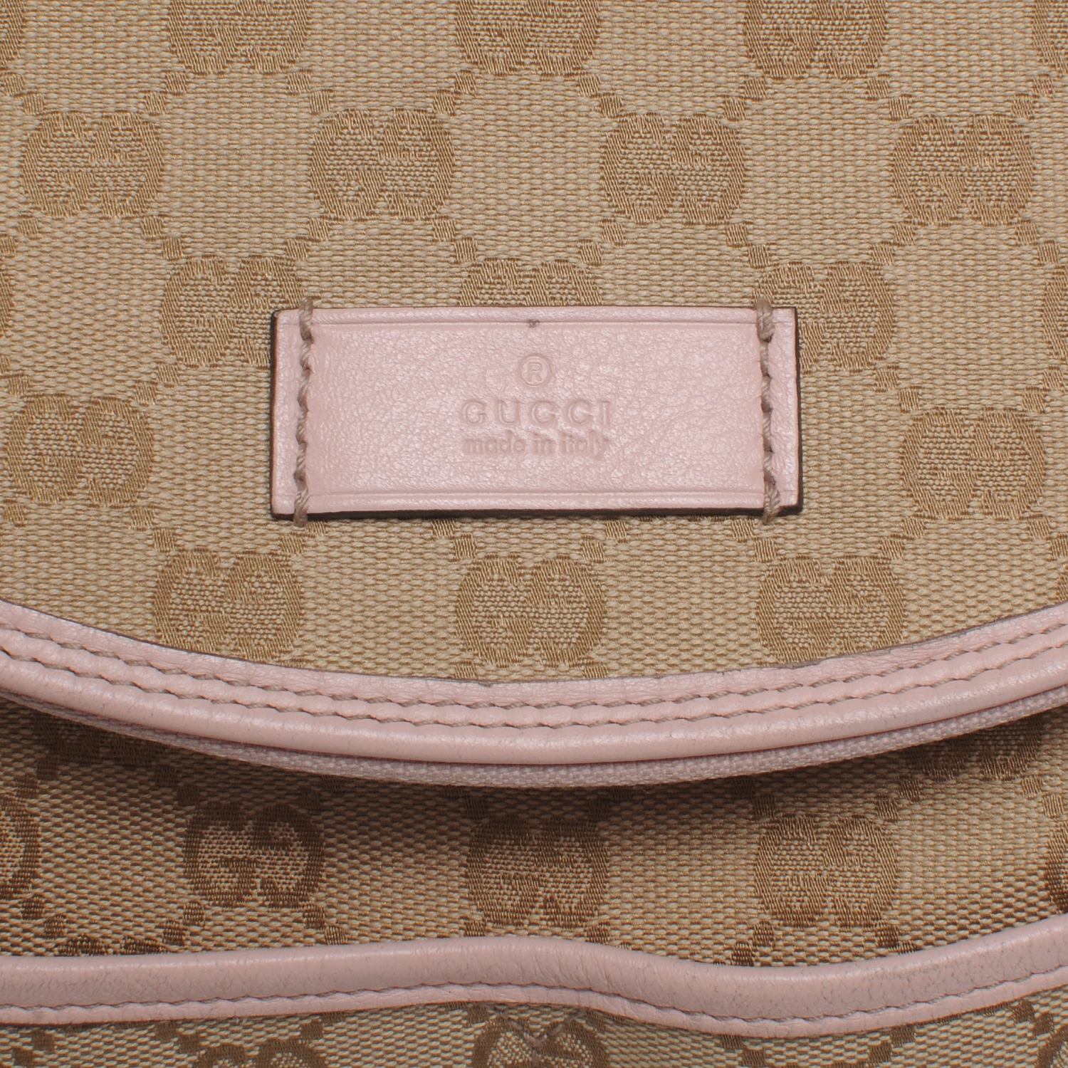 gucci diaper bag pink trim