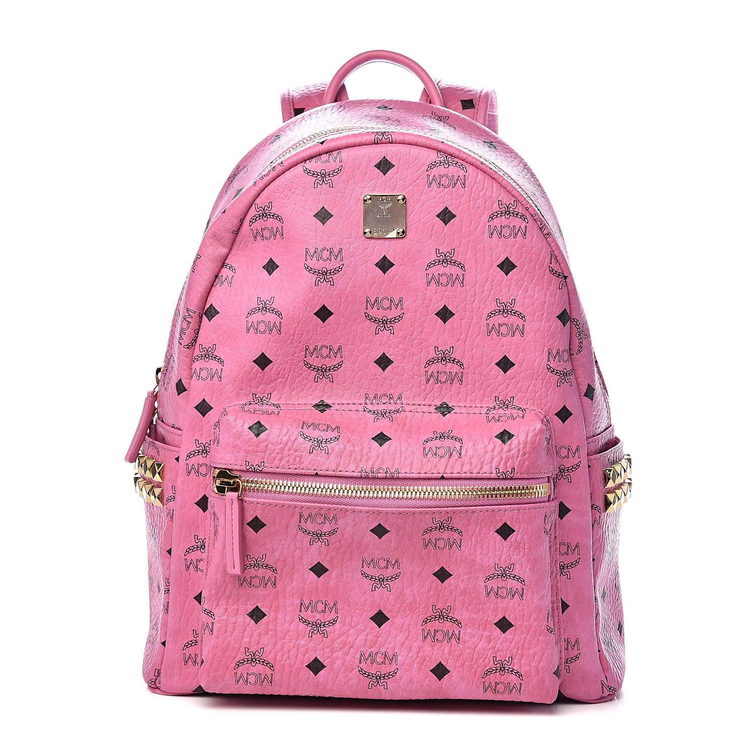 mcm small pink backpack