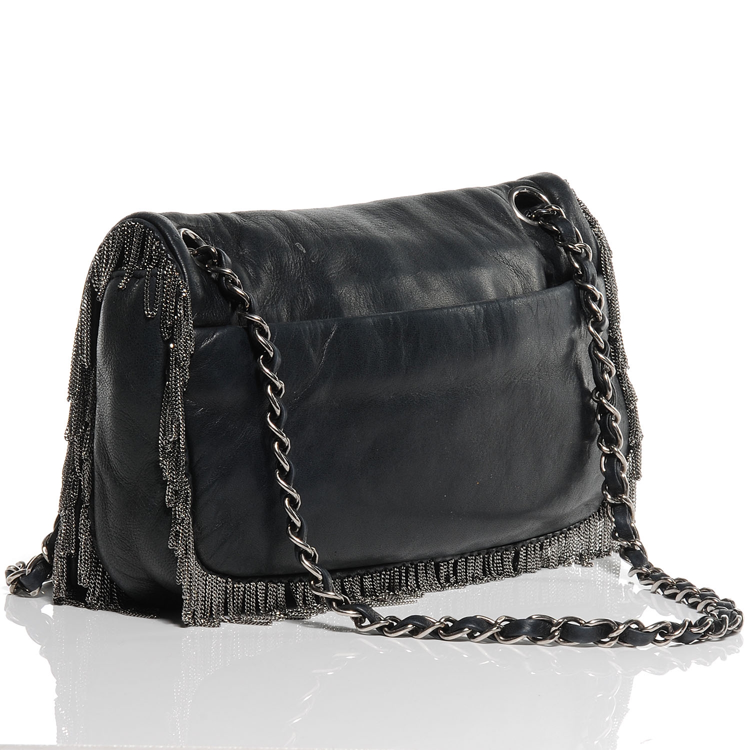 CHANEL Lambskin Rock and Cabaret Chain Small Flap Black 53158