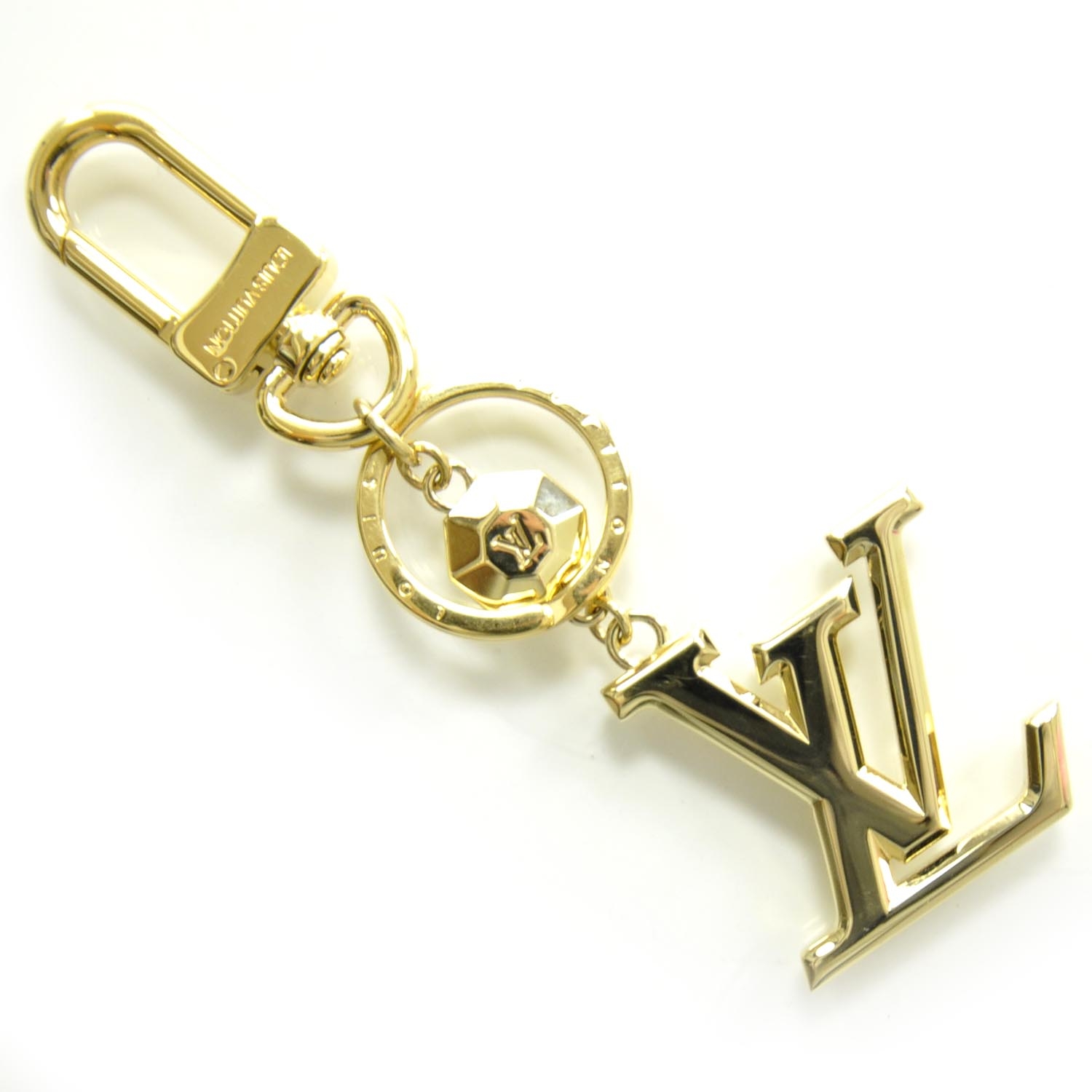 LOUIS VUITTON LV Facettes Key Holder Gold 22631