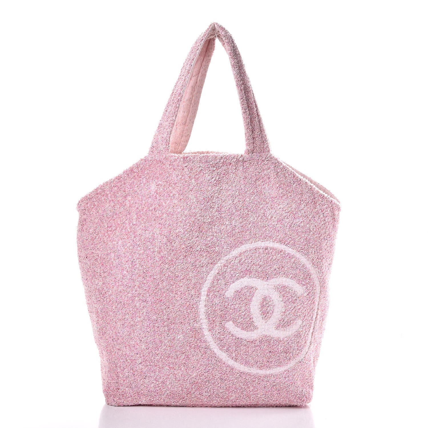 chanel terry cloth bag pink