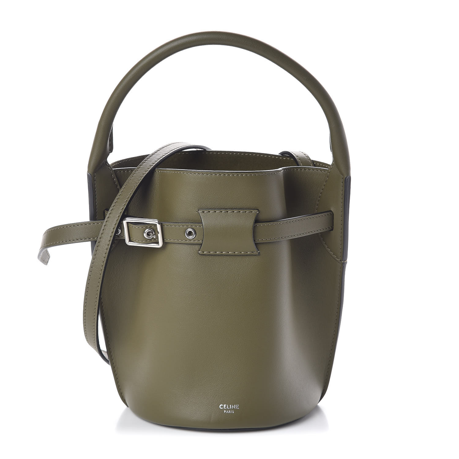 celine bucket bag green