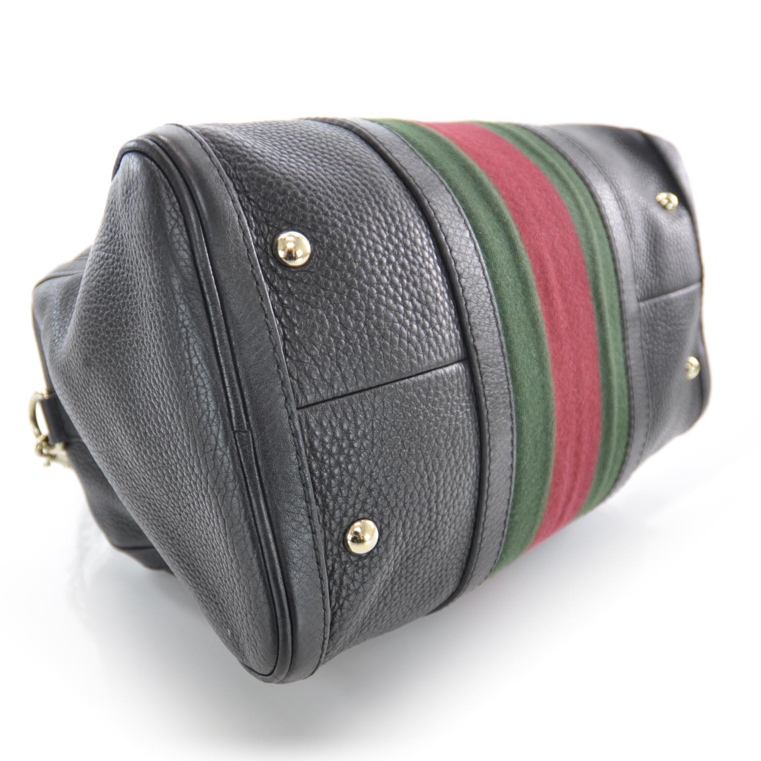 gucci black leather boston bag