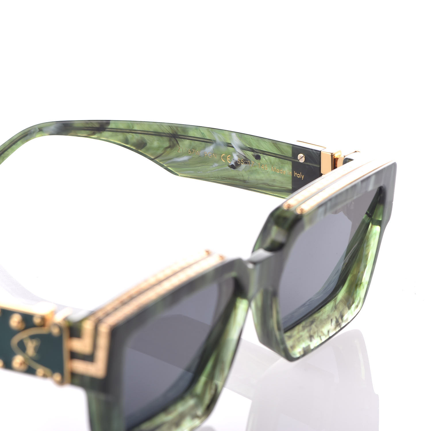 Louis Vuitton Acetate 1 1 Millionaires Z1167w Sunglasses Green Marble 356565