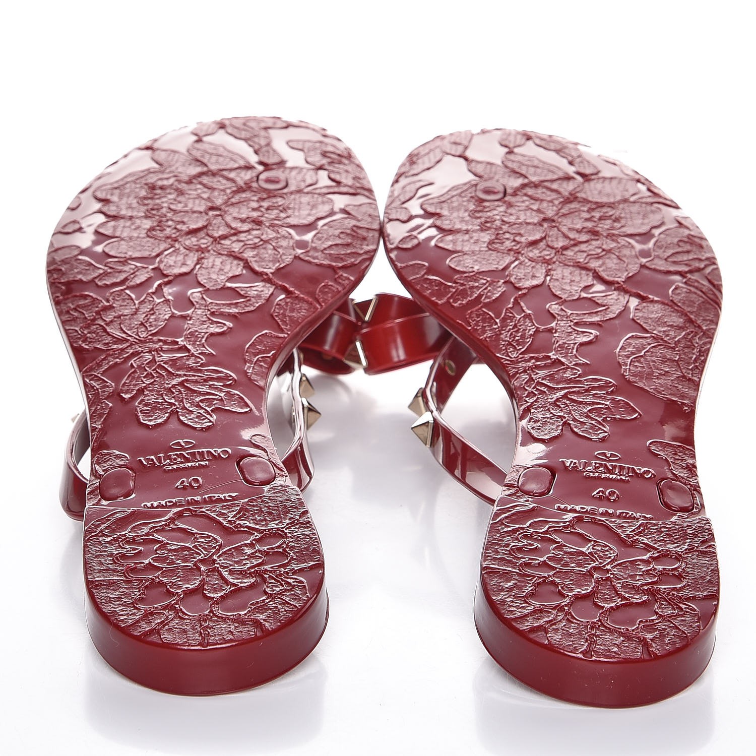 valentino jelly sandals red
