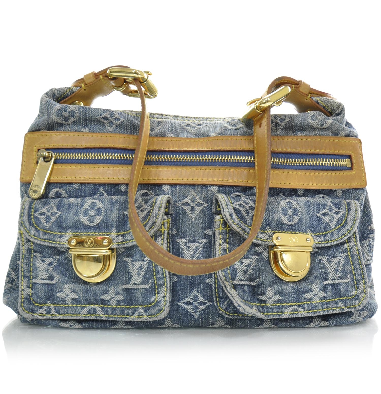 Louis-Vuitton-Monogram-Denim-Baggy-PM-Shoulder-Bag-Blue-M95049