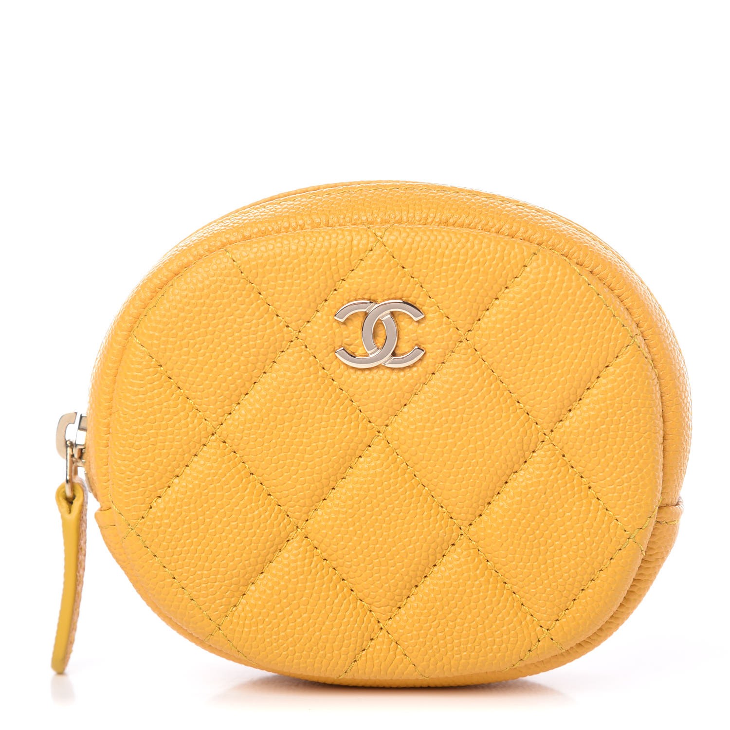 round yellow purse