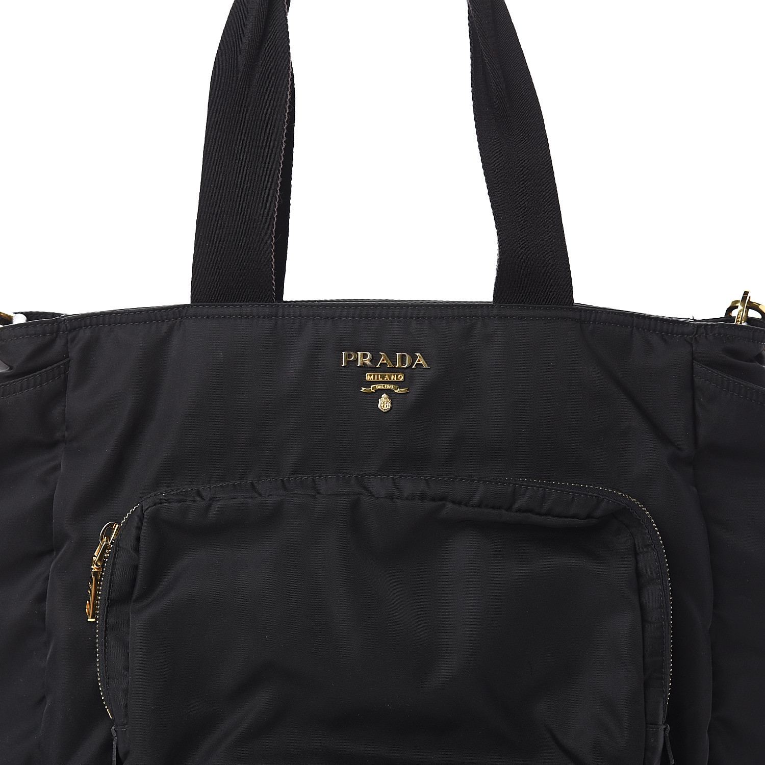 PRADA Tessuto Nylon Vela Diaper Bag Black 553191 | FASHIONPHILE