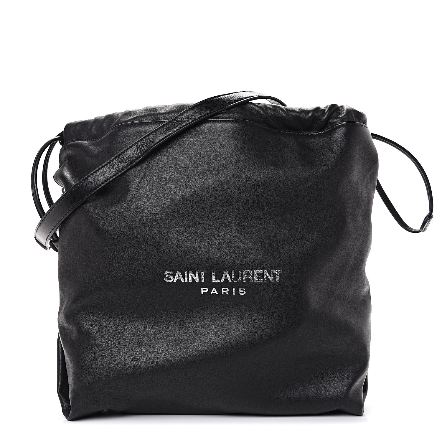 Saint Laurent Lambskin Small Teddy Bucket Bag Black 553370 Fashionphile