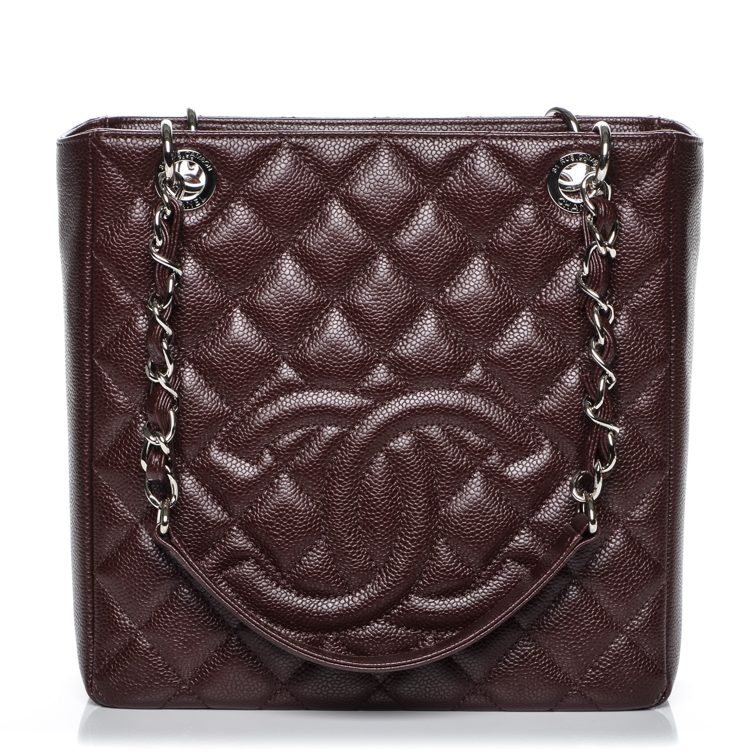 burgundy quilted bag