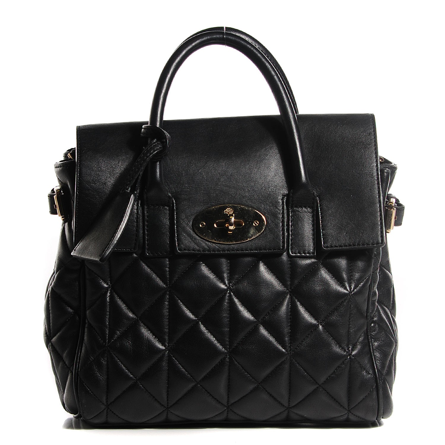 mulberry black quilted bag