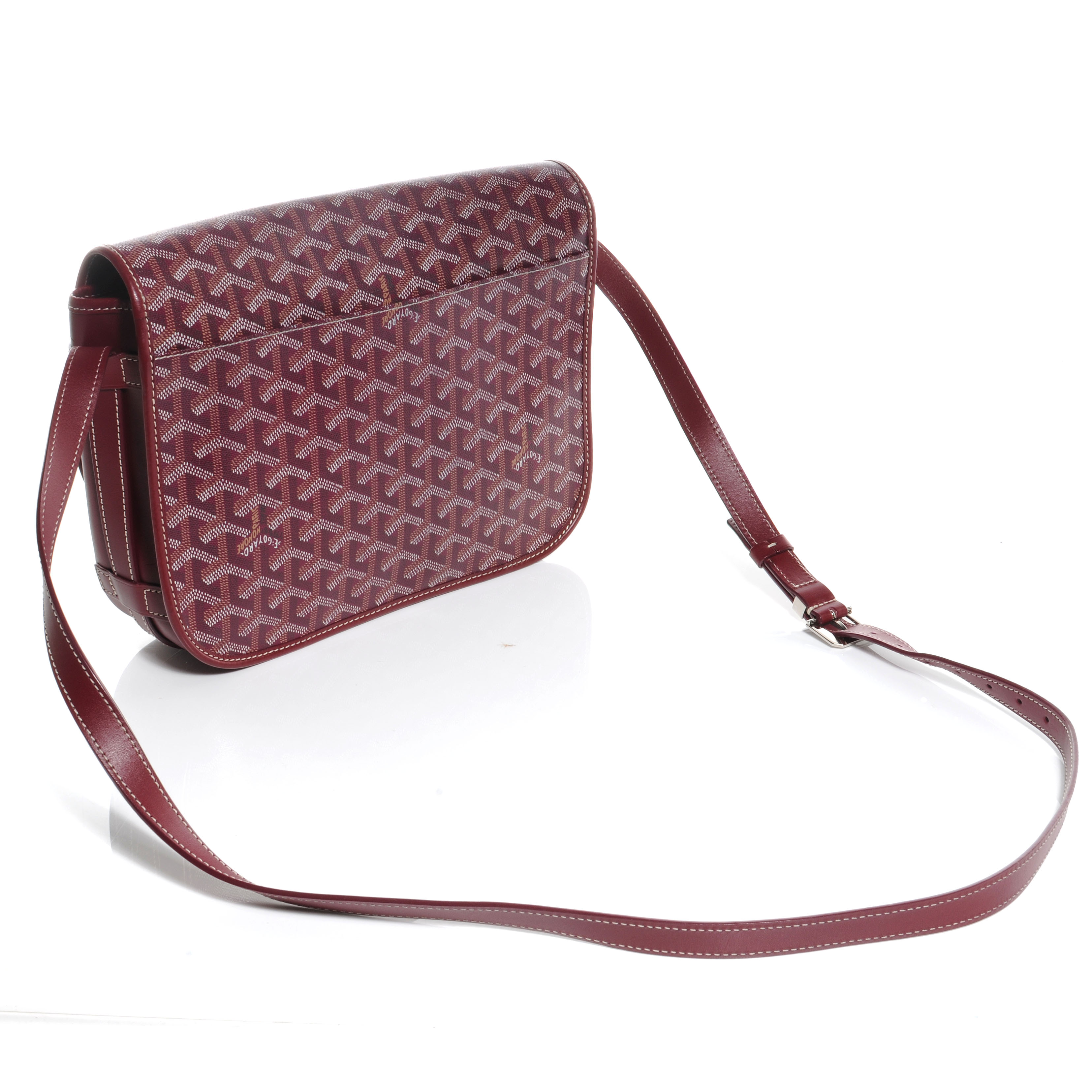 Goyard Red Goyardine Coated Canvas Belvedere MM Messenger Bag