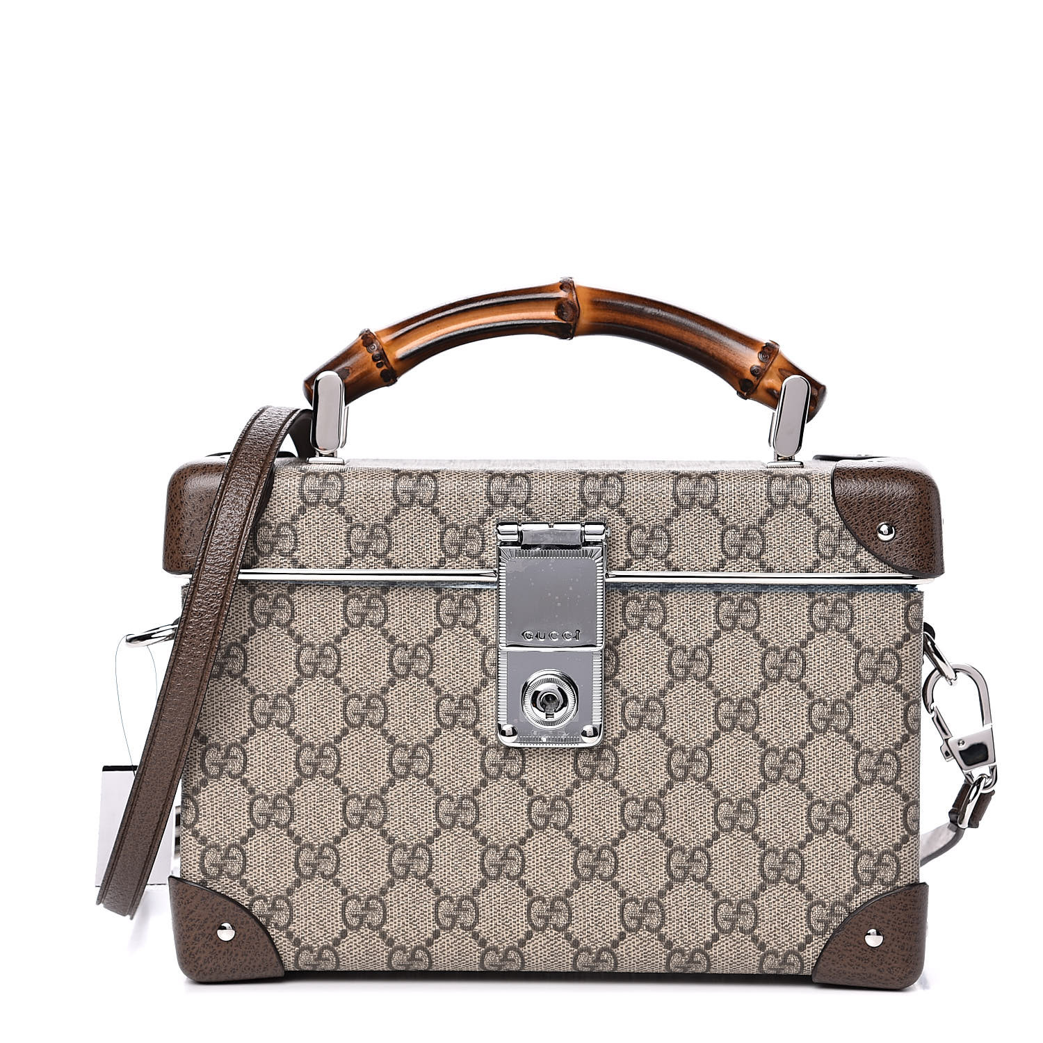 Gucci Gg Supreme Monogram Globe-trotter Beauty Case Brown 509497 