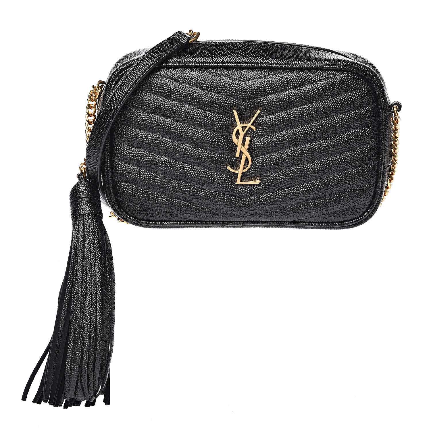 SAINT LAURENT Grain De Poudre Matelasse Monogram Mini Lou Camera Bag ...