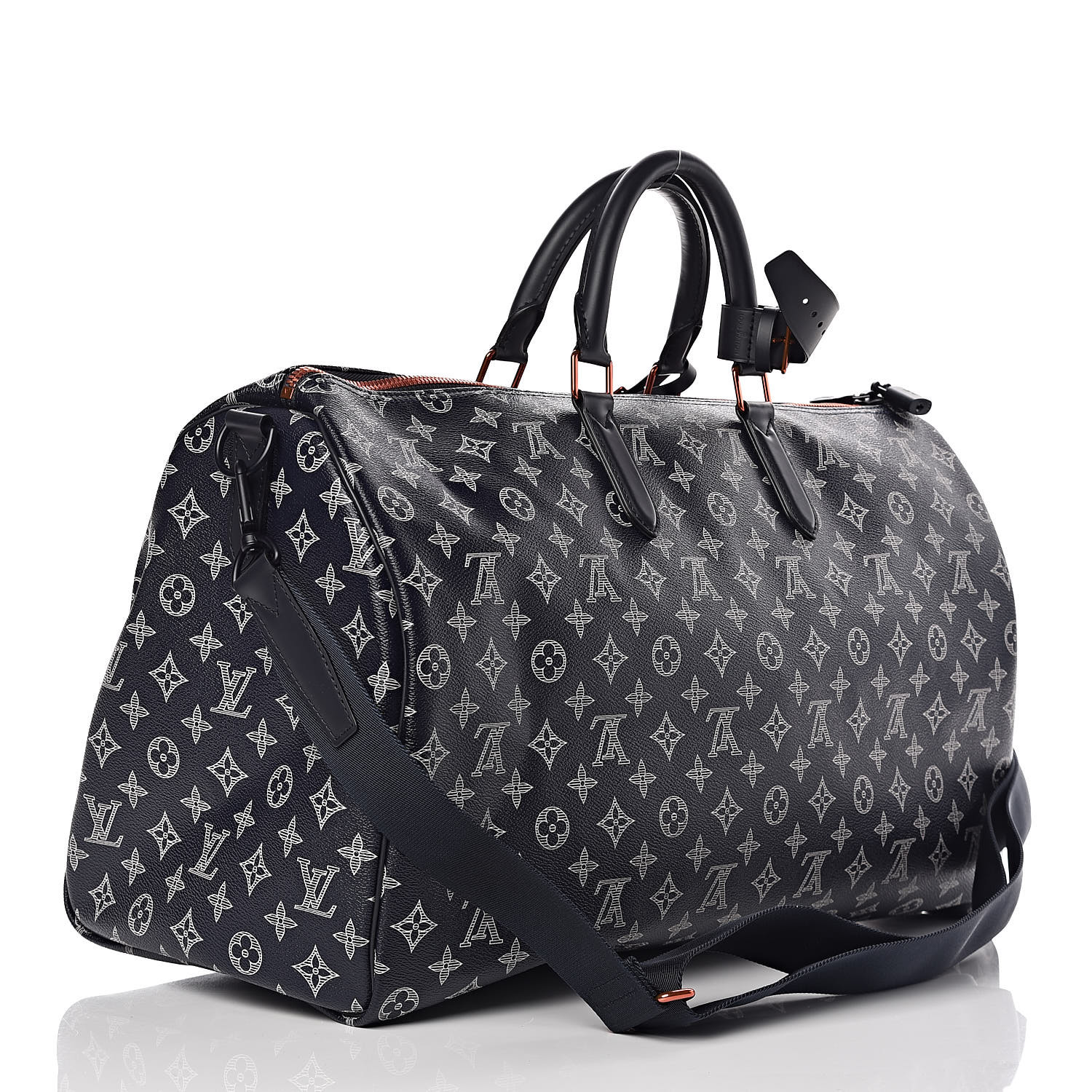 LOUIS VUITTON Monogram Upside Down Keepall Bandouliere 50 Ink 416689