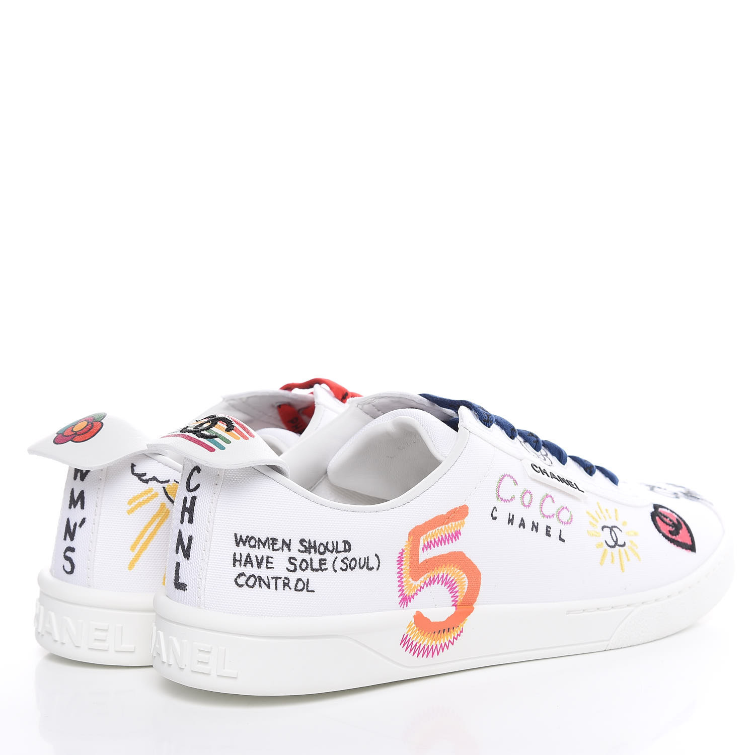 CHANEL x Pharrell Williams Canvas Womens Sneakers 41 White 415715