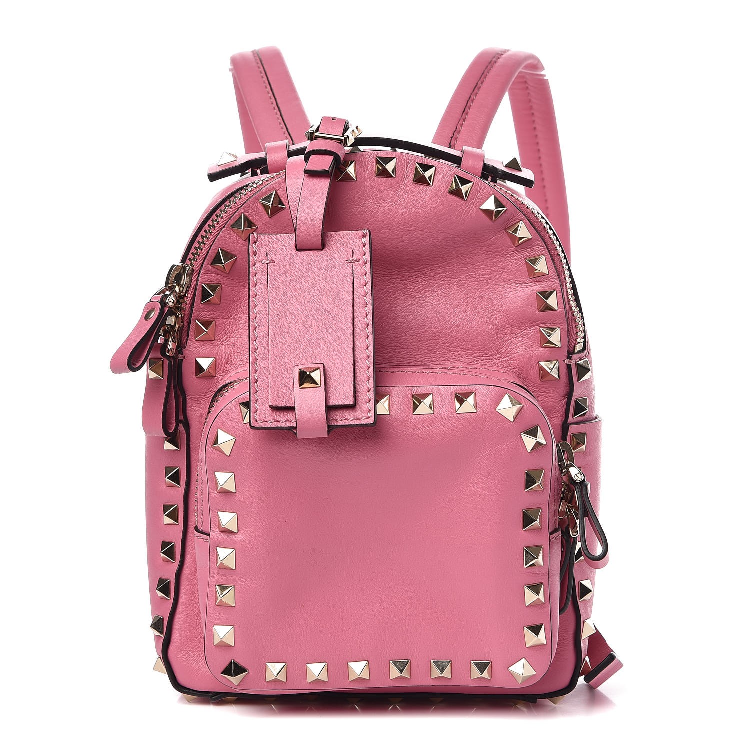 VALENTINO Calfskin Mini Rockstud Backpack Pink 320659
