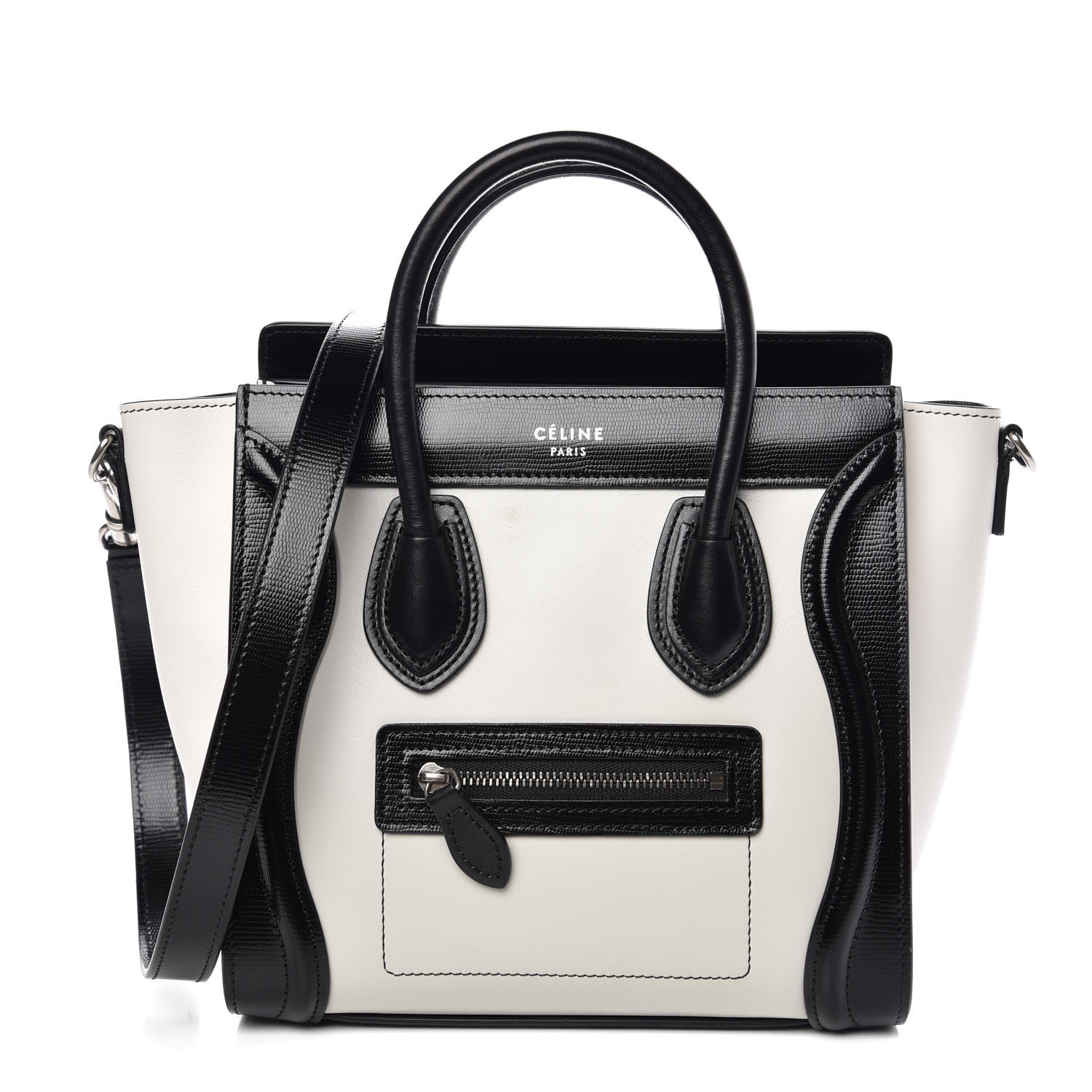 celine nano black and white