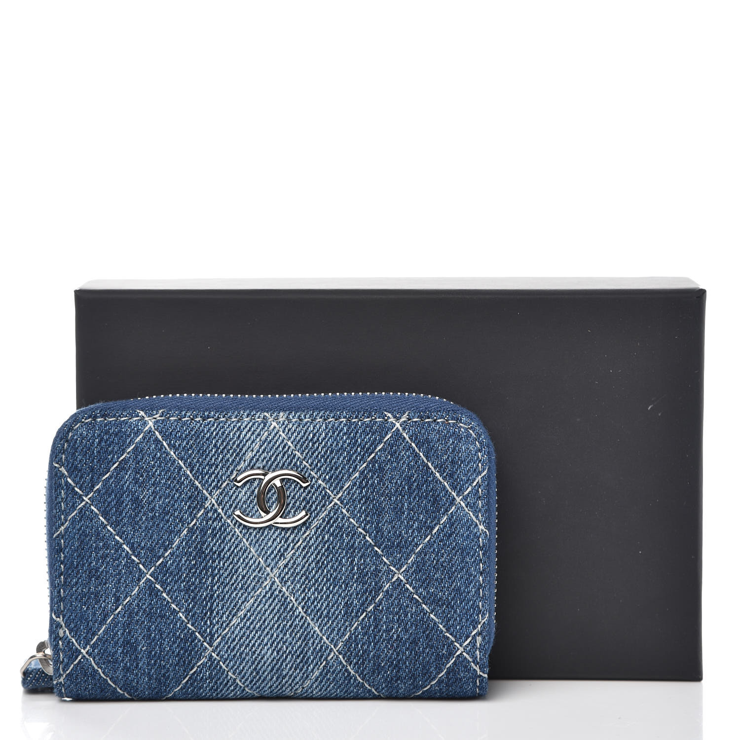 chanel denim wallet