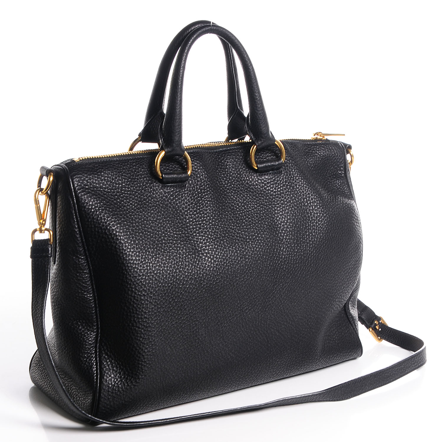 PRADA Vitello Daino Shoulder Bag Nero Black 83890