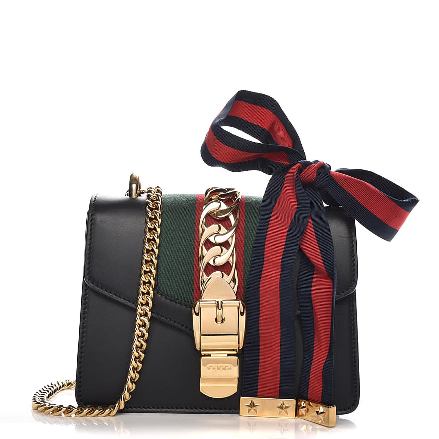 gucci sylvie leather mini chain bag