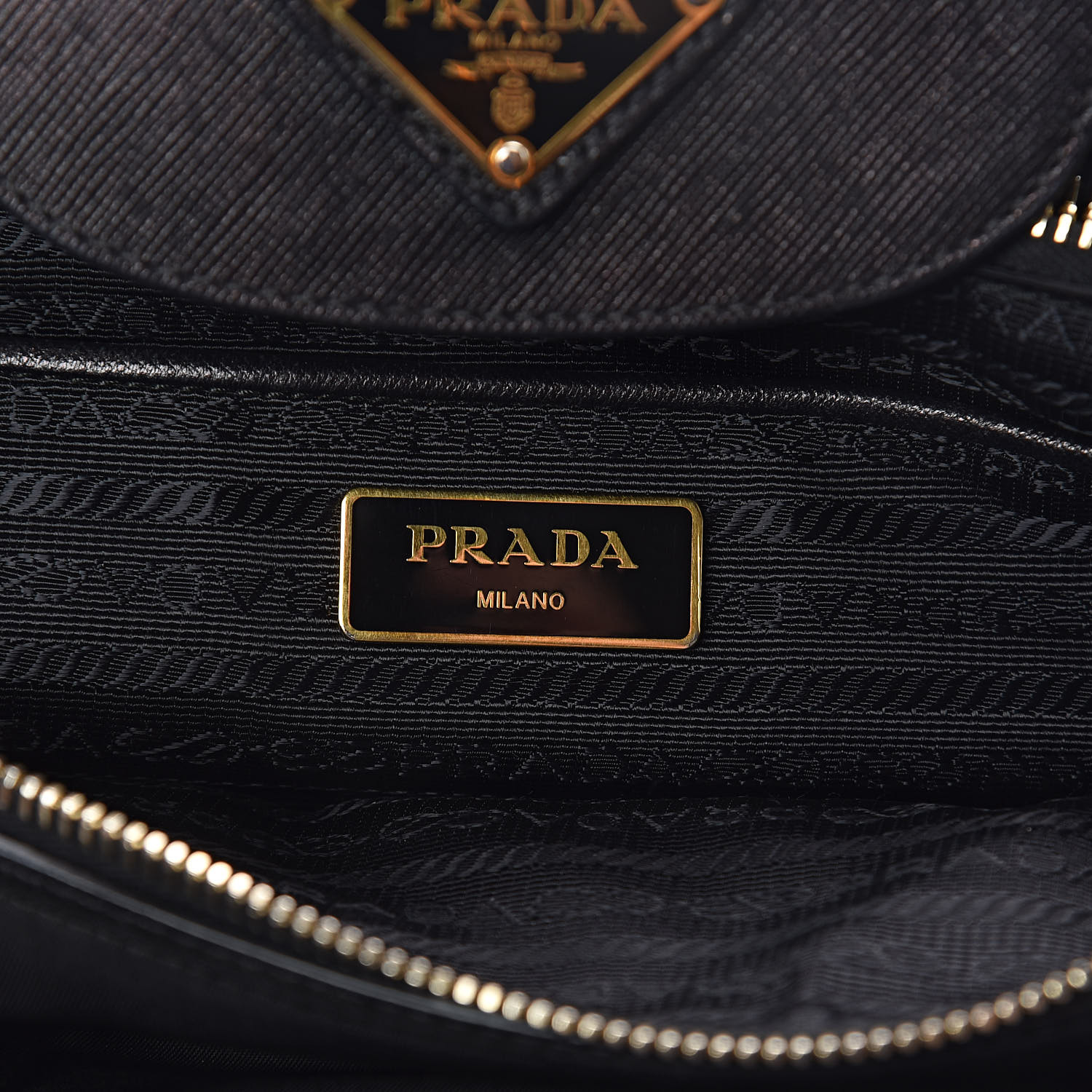 PRADA Tessuto Nylon Saffiano Tote Black 522009