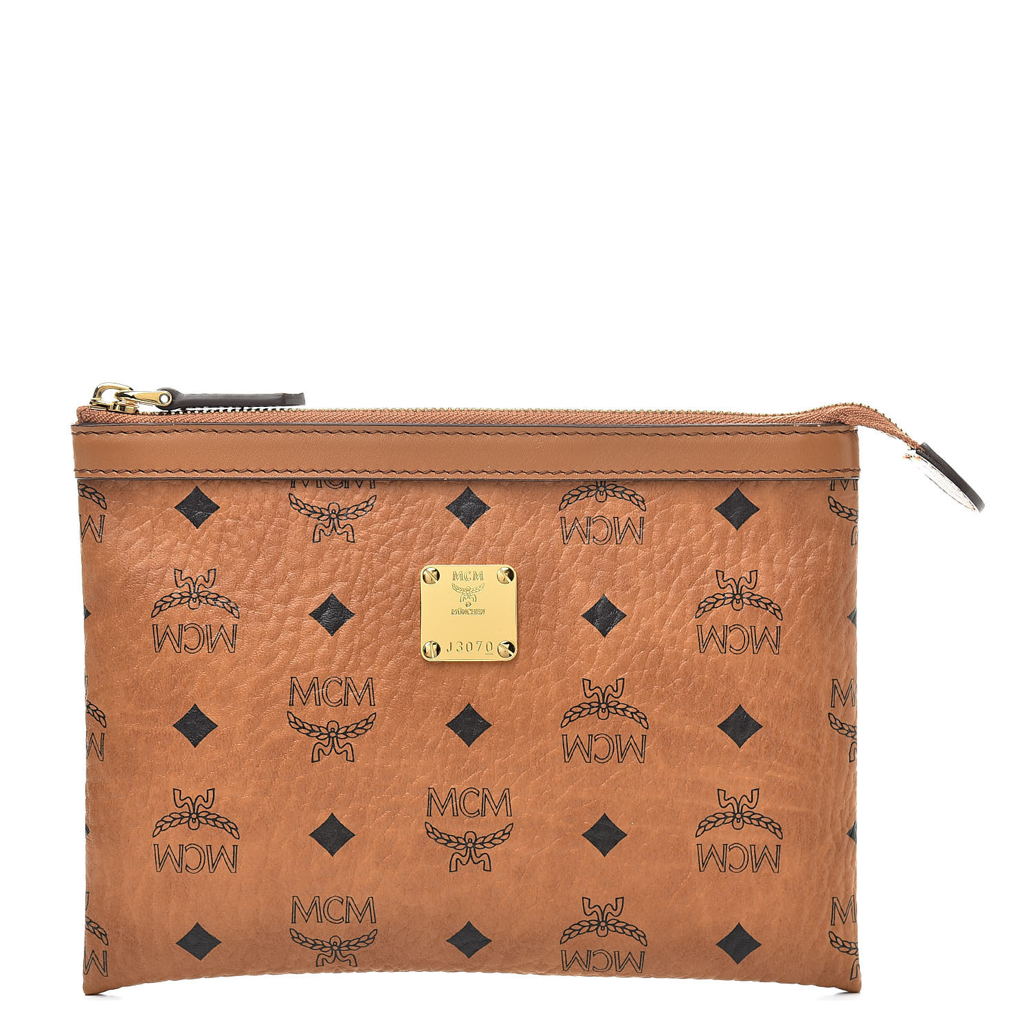 MCM Visetos Mini Pouch Cognac 521425